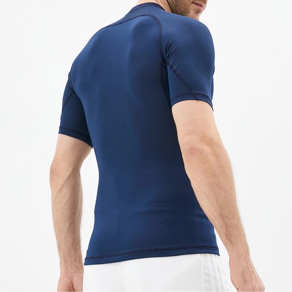 Adidas Training Compression Mesh Back Alphaskin Sport Short Sleeve Crew Neck Tee - Picture 3 of 6